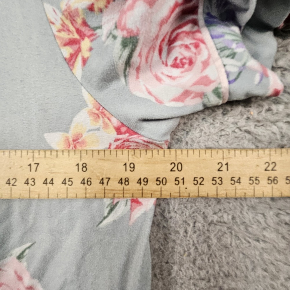 Flora Nikrooz Floral Pajama Set Women M Blue Cottagecore Lounge Pastel Sleepwear - Picture 10 of 16